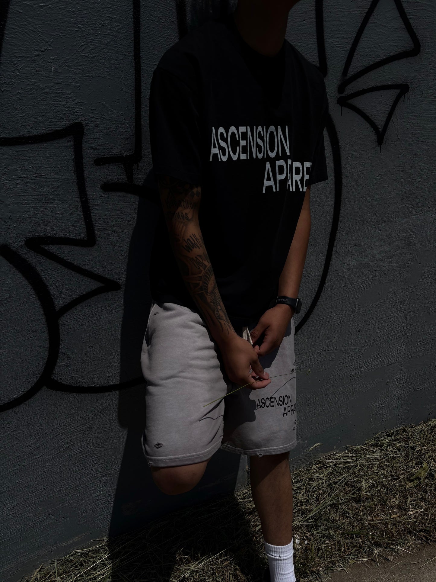 A.A. Sun Fade Distressed Shorts