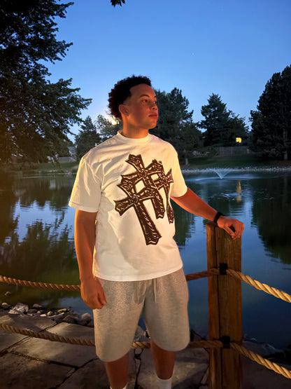 Three Crosses Oversized Tee